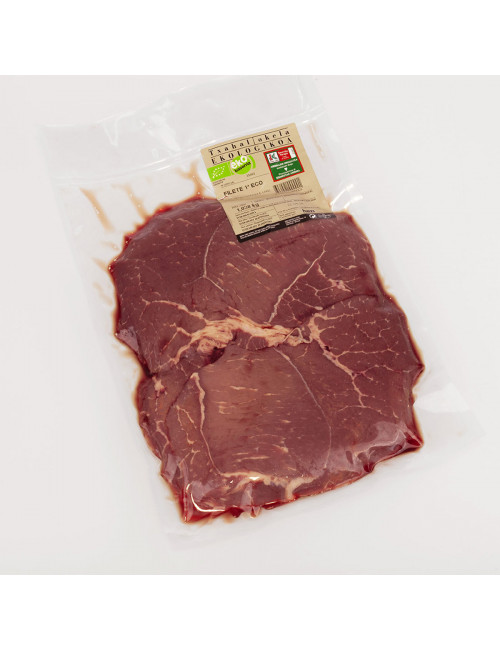 FILETE DE PRIMERA TERNERA ECOLÓGICA. 1Kg. EUSKO LABEL