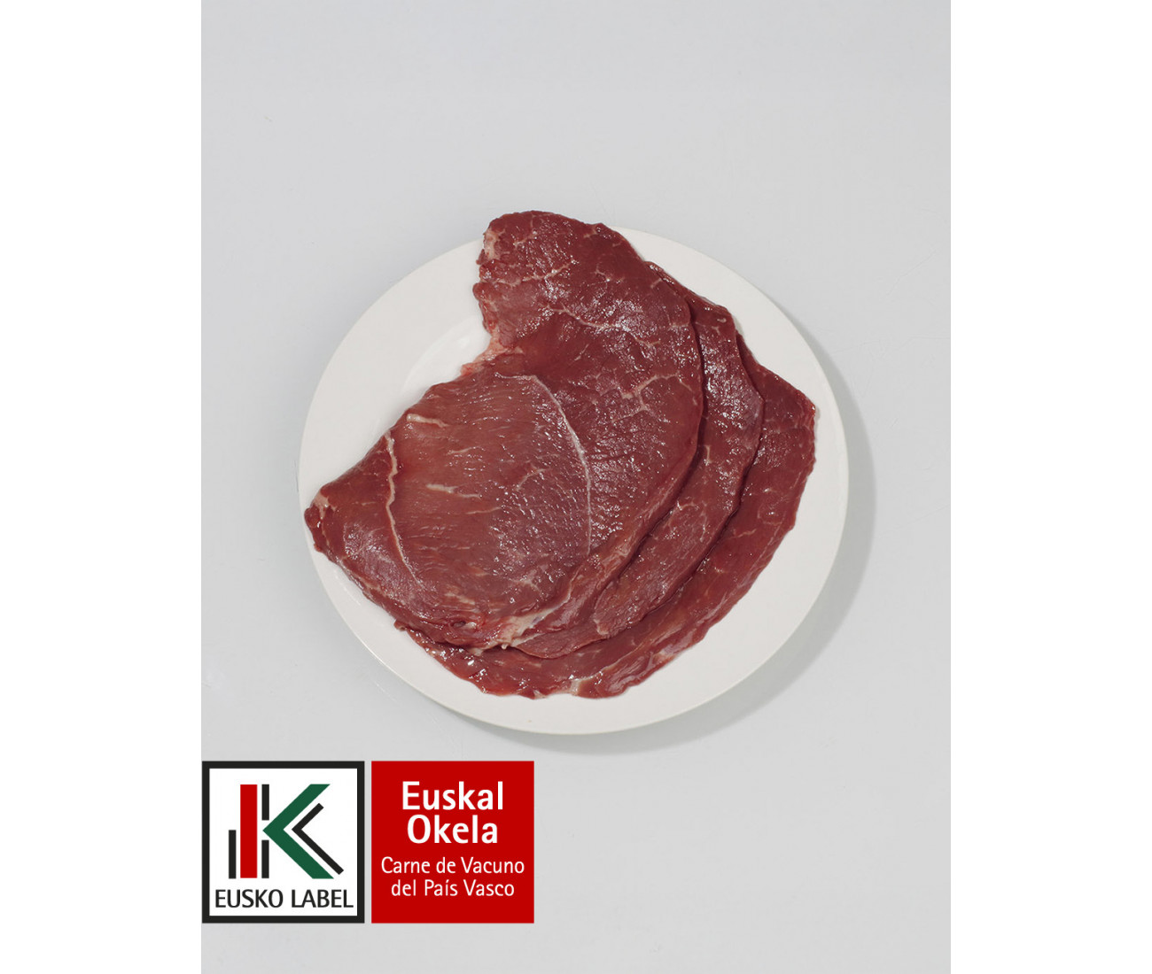 Filetes de vaca primera A. 1kg. EUSKO LABEL