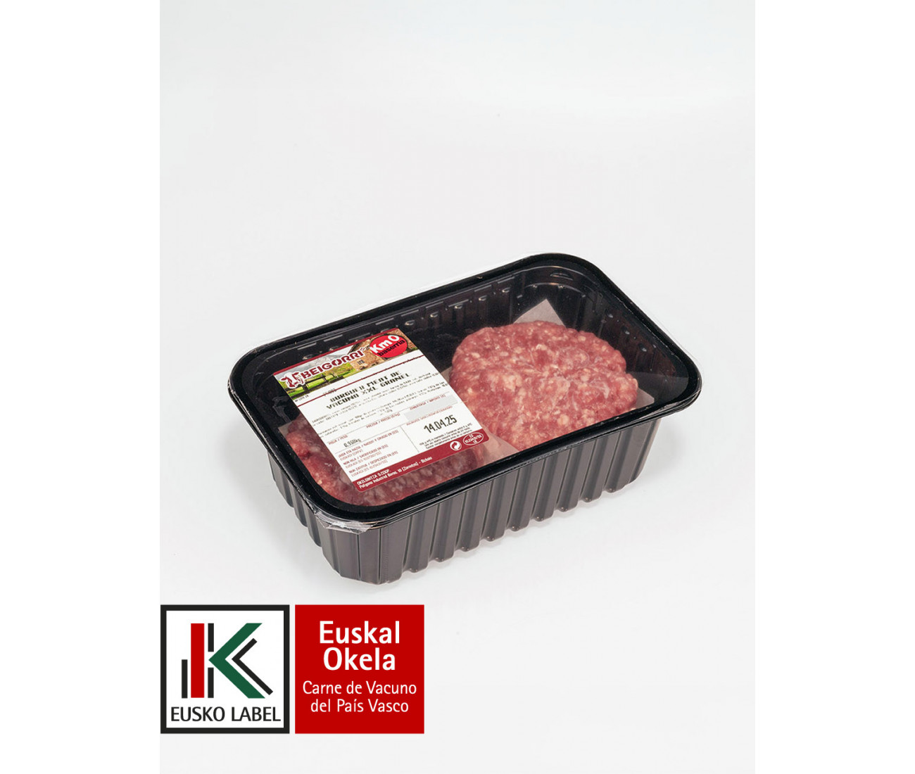 Hamburguesa de ternera XXL. 240g/ud. EUSKAL OKELA
