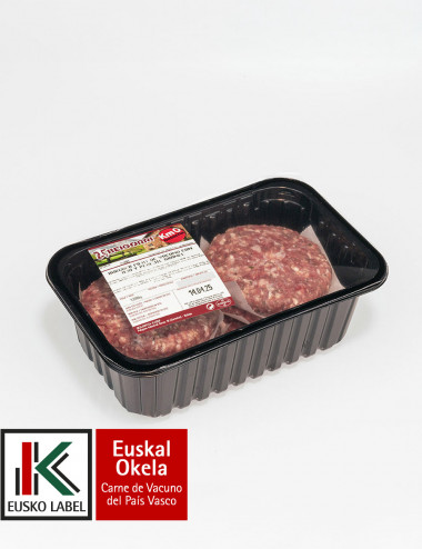 Hamburguesa de ternera con ajo y perejil. EUSKAL OKELA.