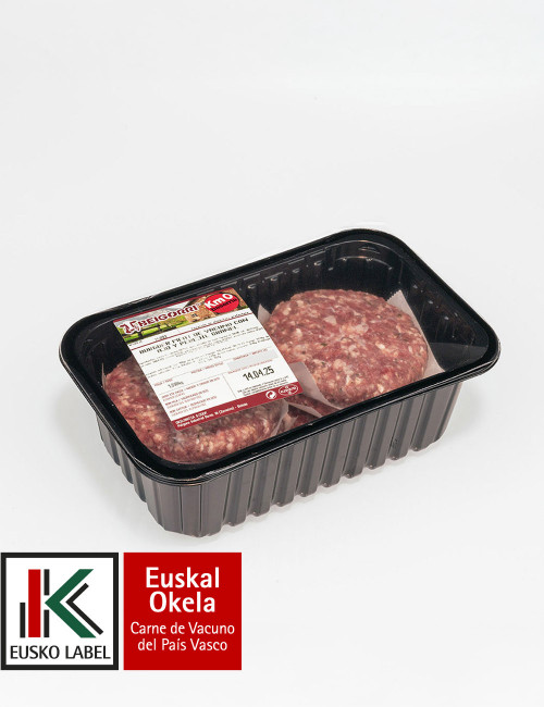 Hamburguesa de ternera con ajo y perejil. EUSKAL OKELA.