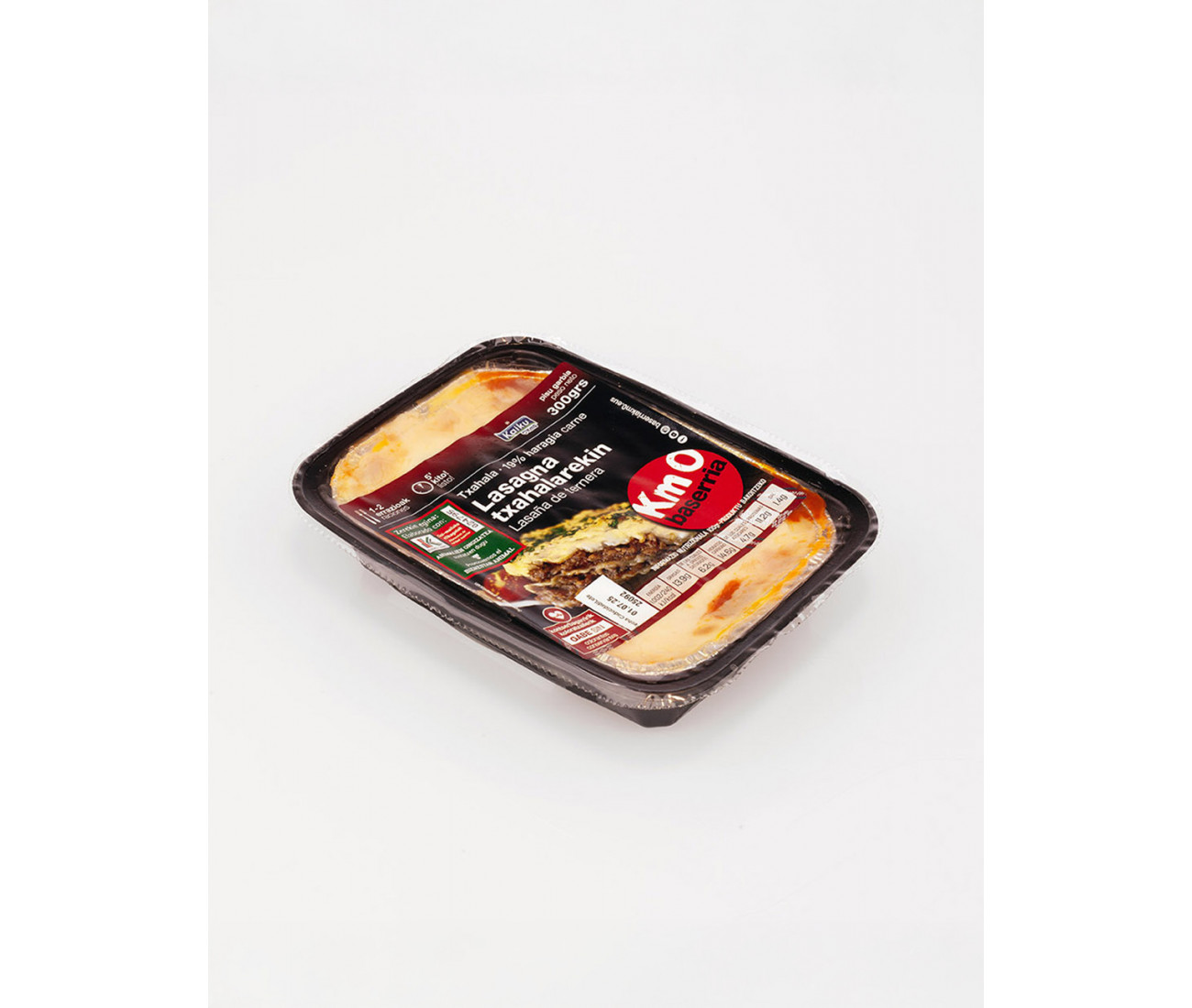 Lasaña de ternera. EUSKO LABEL. 300G