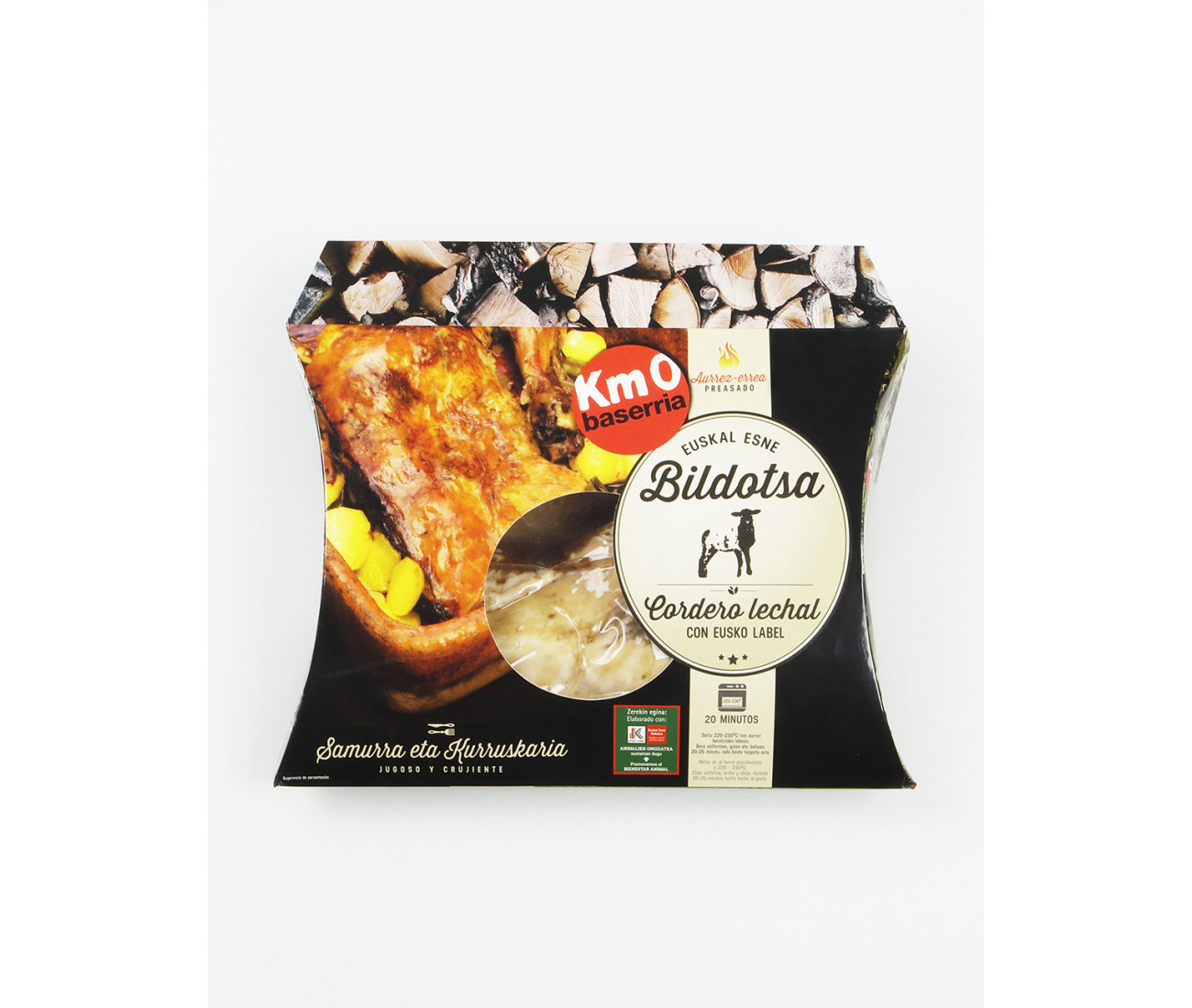 Cuarto de cordero lechal preasado. EUSKO LABEL
