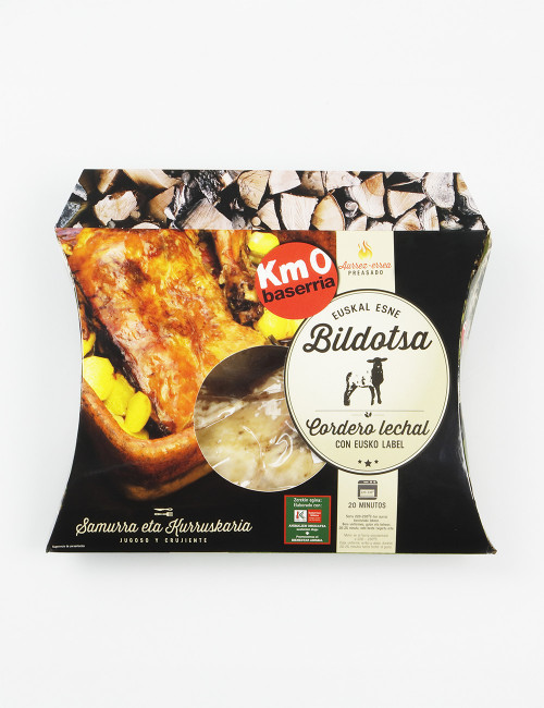 Cuarto de cordero lechal preasado. EUSKO LABEL