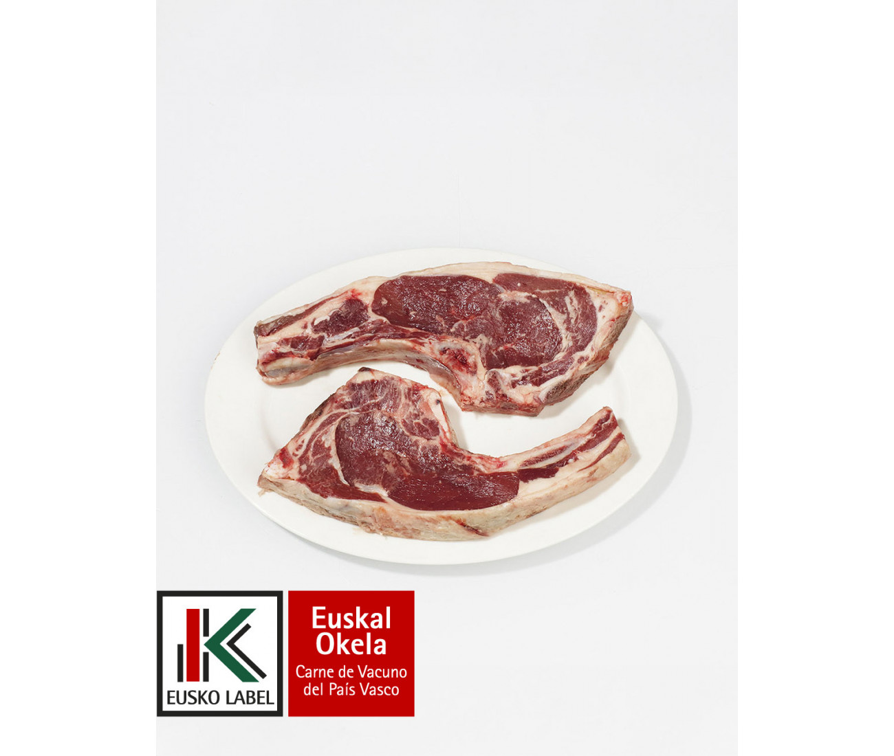 Txahal txuleta. 450 g-ko bi unitateko packa. EUSKAL OKELA