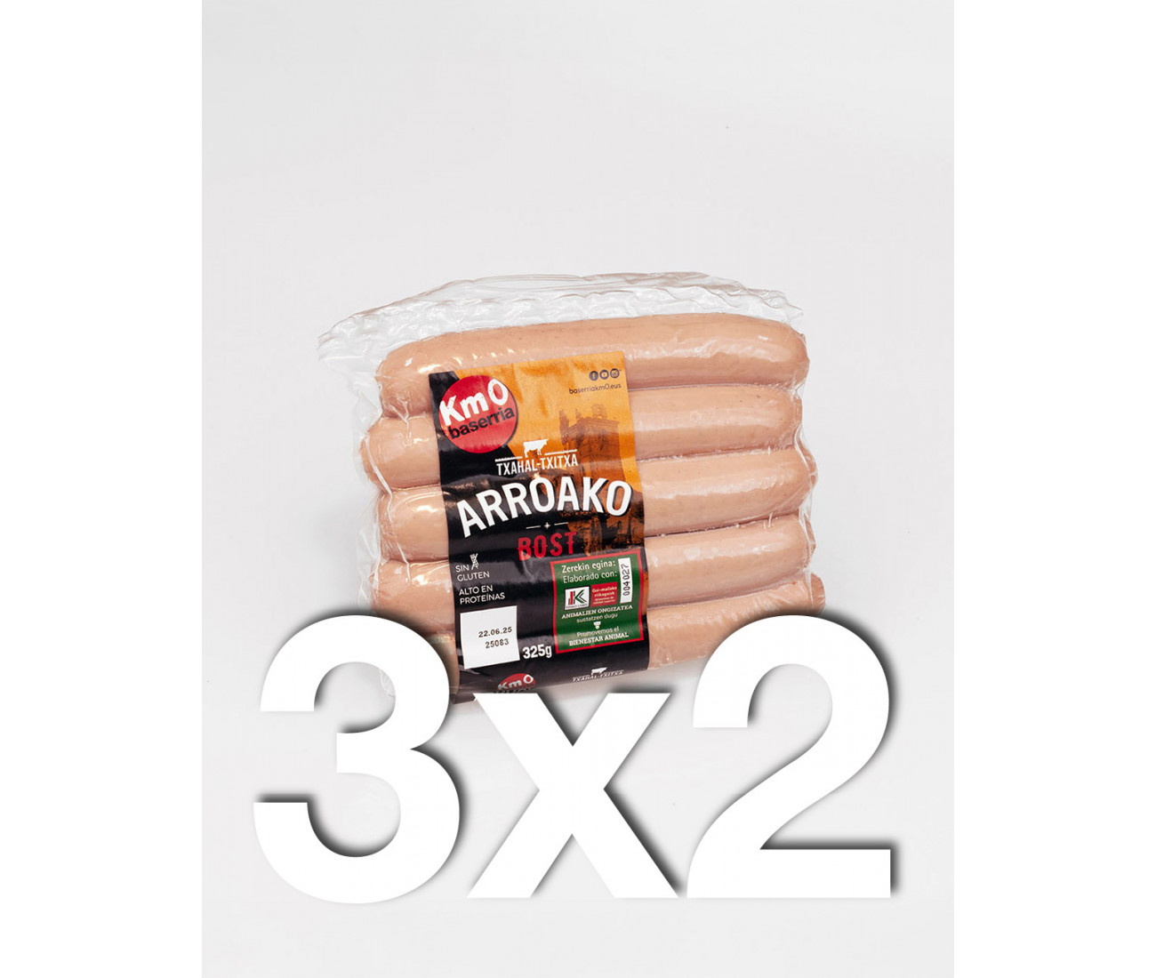 3 X 2. Arroako Bost txahaltxitxa egosi. EUSKO LABEL