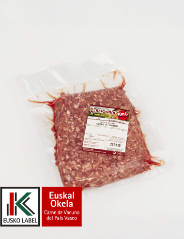 Carne picada de ternera. EUSKAL OKELA. 1Kg.