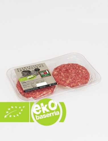 Hamburguesa de ternera ecológica. 2 bandejas. EUSKAL OKELA