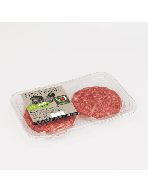 Hamburguesa de ternera ecológica. 2 bandejas. EUSKAL OKELA