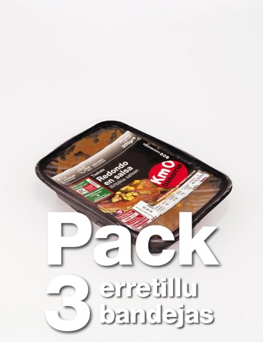 Pack Oferta. Redondo de ternera en salsa. EUSKO LABEL. 300g