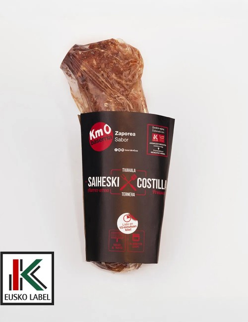Costilla preasada de ternera. Elaborado con EUSKO LABEL