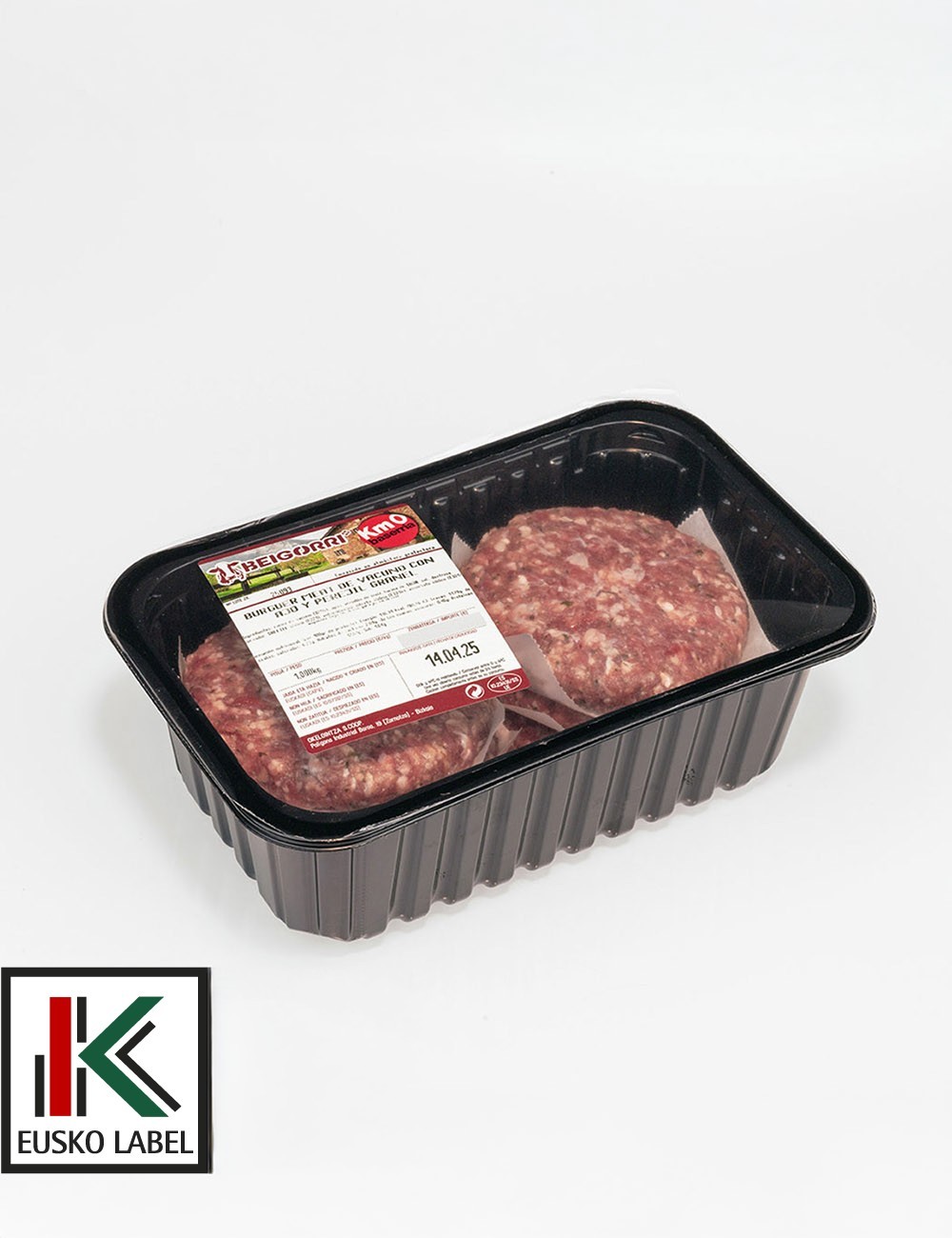 Hamburguesa de ternera con ajo y perejil. EUSKO LABEL