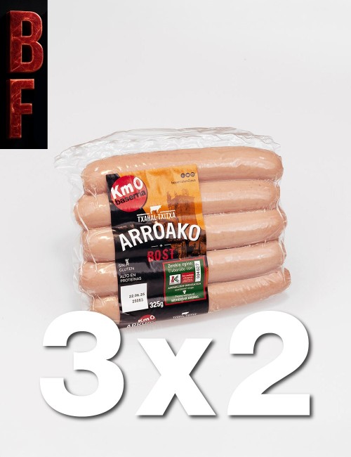 3 X 2 - Txahaltxitxa cocida de ternera Arroako Bost. EUSKO LABEL