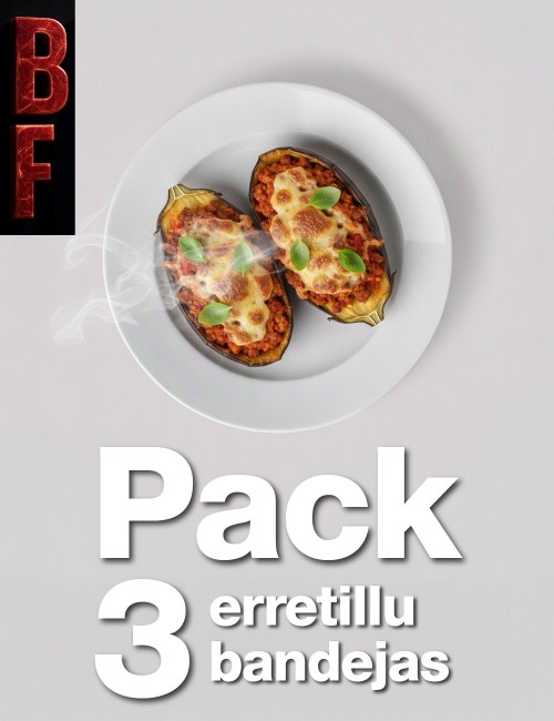 Eskaintza-paketea. Txahal okelaz betetako berenjena. EUSKO LABEL 300g