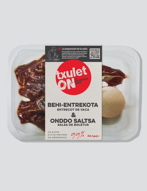 Entrecot de vaca + salsa de boletus