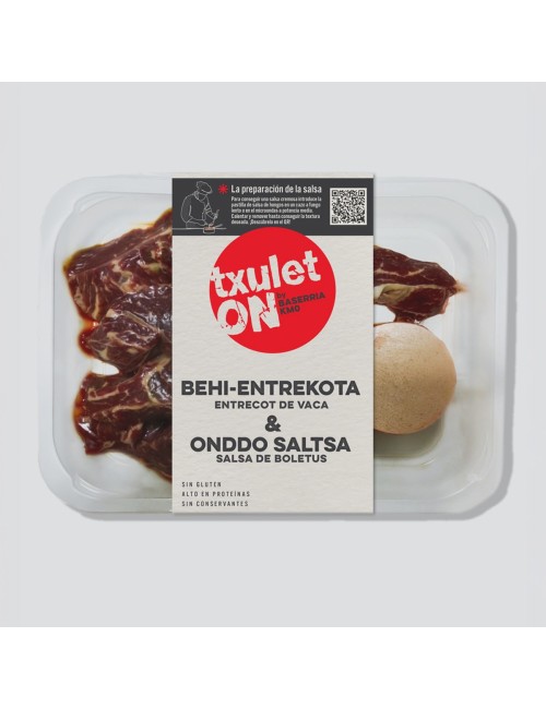 Entrecot de vaca + salsa de boletus