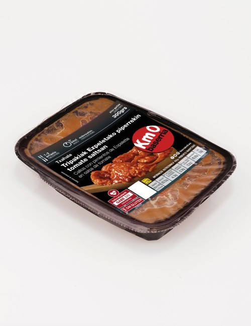 Tripakiak Ezpeletako piperrekin tomate saltsan. 300g