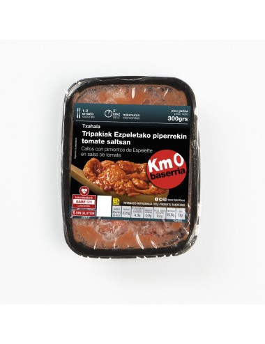 Callos con pimientos de Espelette en salsa de tomate. 300G