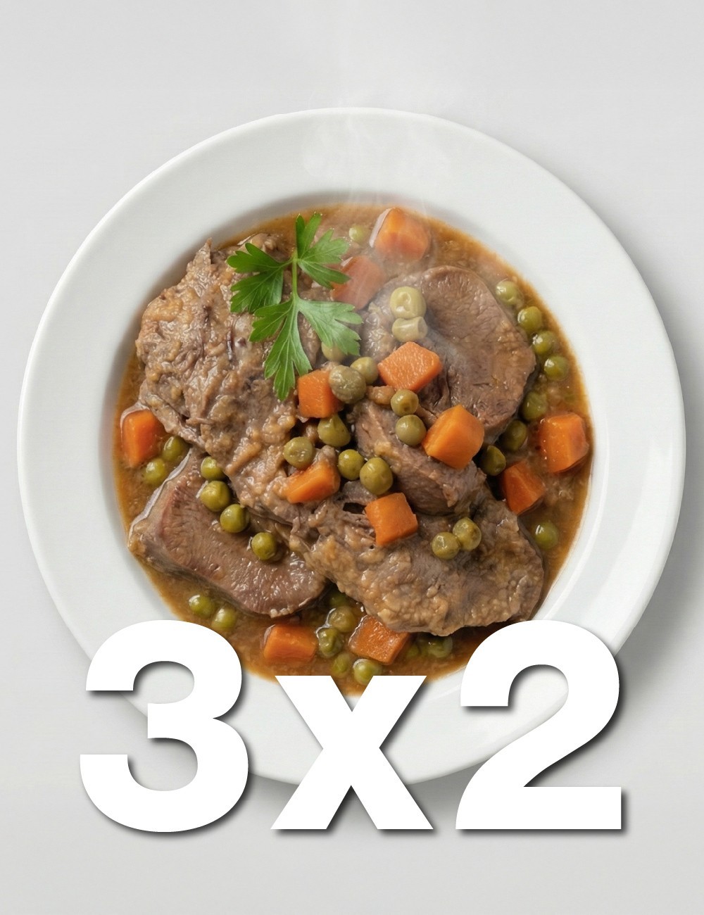 3x2 Lengua en salsa con verduras. 300G