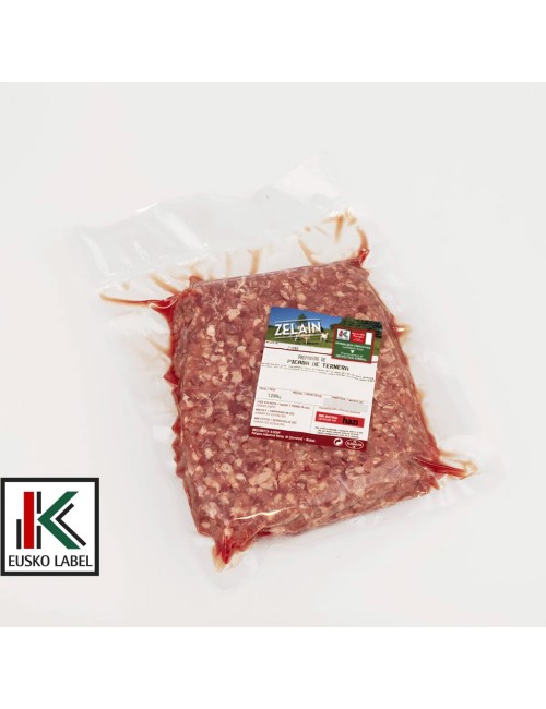Carne picada de ternera. EUSKO LABEL. 1Kg.