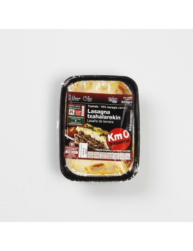 Plato cocinado: oferta 3x2 lasaña de ternera con Eusko Label | Tienda online de carne Baserria KM0