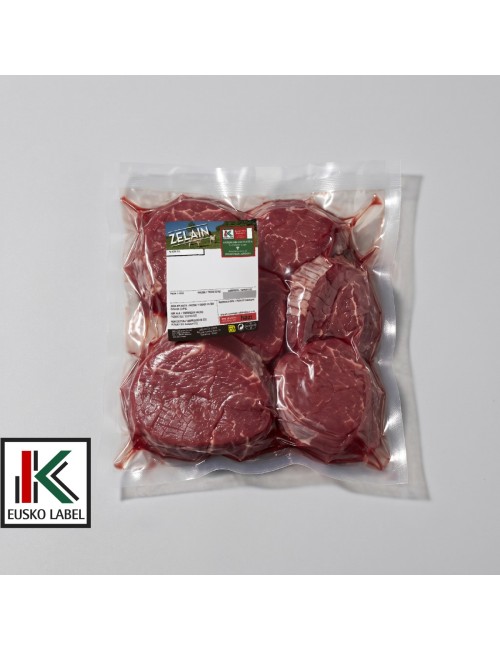 6 medallones solomillo de ternera. 220 g/ud. EUSKO LABEL