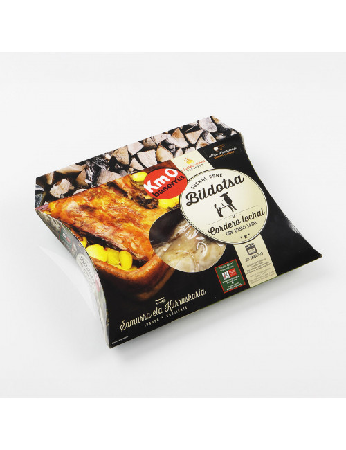 Cuarto de cordero lechal preasado. EUSKO LABEL