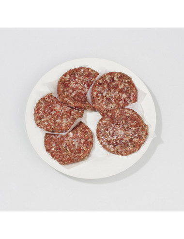 Hamburguesa de ternera con ajo y perejil. EUSKAL OKELA.