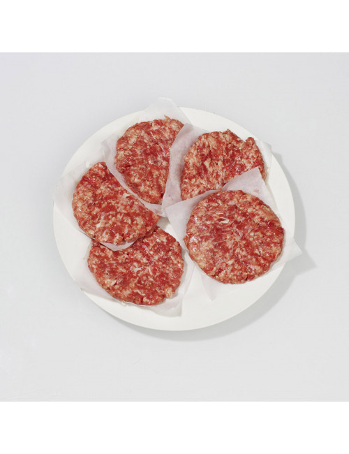 Hamburguesa de vaca con queso D.O. Idiazabal.